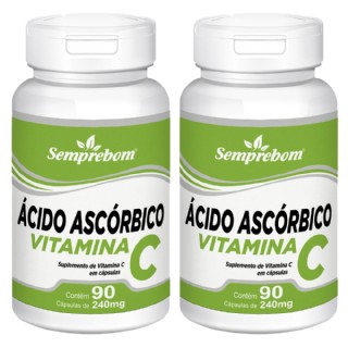 Ácido Ascórbico Vitamina C – Semprebom – 180 Cap. de 240 mg